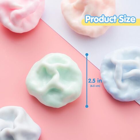 Joyin 12 pcs Mochi Crunchy Ball ، Filk Leaff Leaff Ball ، ألعاب تململ ألعاب الضغط للأطفال البالغين ، وتخفيف قلق العمل ، وممارسة مرونة يدوي ، وفضلات الحفلات in Kuwait