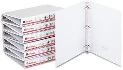 Universal: Round Ring Economy Vinyl View Binder ، 1in cource ، White ، 12 / CTN -: - Sold as 2 packs of - 12 - in Saudi Arabia