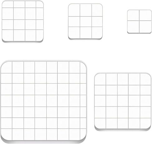 5pcs كتلة طوابع أكريليك ، كتل أكريليك للختم مع خطوط الشبكة ، أحجام متنوعة كتلة الطوابع ل DIY الحرف اليدوية لبطاقات صنع الحلي مشاريع ختم in Saudi Arabia