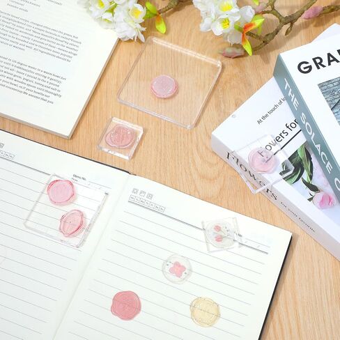 5pcs كتلة طوابع أكريليك ، كتل أكريليك للختم مع خطوط الشبكة ، أحجام متنوعة كتلة الطوابع ل DIY الحرف اليدوية لبطاقات صنع الحلي مشاريع ختم in Saudi Arabia
