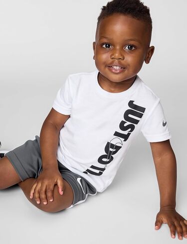 Nike T-Shirt/Shorts Set University Red/Grey Little Boy's 2-Piece Just Do It Sz 7 in Saudi Arabia