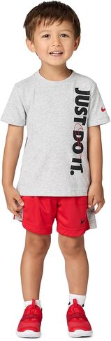 Nike T-Shirt/Shorts Set University Red/Grey Little Boy's 2-Piece Just Do It Sz 7 in Saudi Arabia