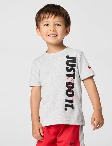 Nike T-Shirt/Shorts Set University Red/Grey Little Boy's 2-Piece Just Do It Sz 7 in Saudi Arabia