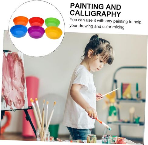 1Set Plastic Paint Trays Durable Pigment Plates for Art Craft Supplies Easy to Carry and Store for Preschool and Beginners for Painting Activities in Saudi Arabia