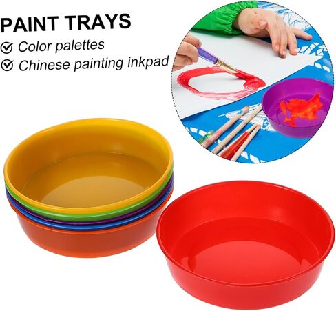 1Set Plastic Paint Trays Durable Pigment Plates for Art Craft Supplies Easy to Carry and Store for Preschool and Beginners for Painting Activities in Saudi Arabia