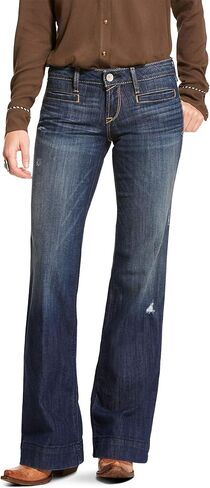 Ariat Female Trouser Mid Rise Stretch Lucy Wide Leg Jean Pacific 22 in Saudi Arabia