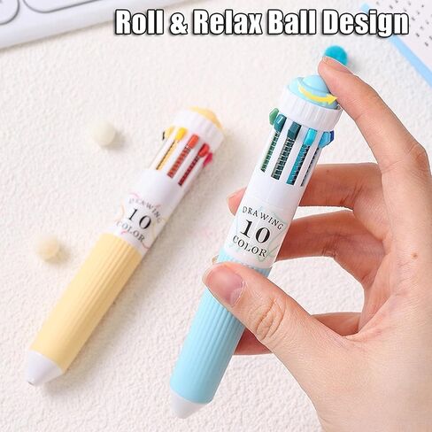 28 Color Ballpoint Pen 0.8 mm 10 in 1, Office and Student Supplies, 3 Pcs Top Retractable Drawing and Writing in Saudi Arabia
