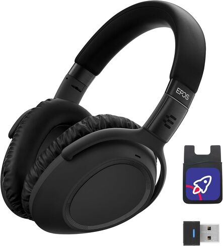 Sennheiser MB 660 UC (507092) - Dual-Connectivity, Wireless, Bluetooth, Foldable, Adaptive ANC Over-Ear Headset | For Desk/Mobile Phone & Softphone/PC Connection | UC Platform Compatibility (Black) in Saudi Arabia