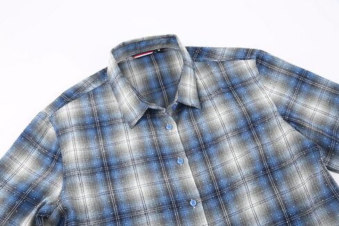 Alex Vando Womens Flannel Shirt Regular Long Sleeve Button Down Flannel Shirts for Women in Kuwait