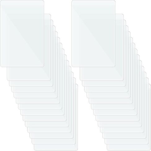 100 Pcs Social Security Card Protector Sleeves Clear Card Holder Sleeves Credit Cards Holder Side-Open Waterproof Business Cards Protectors Sleeve PVC Soft in Saudi Arabia