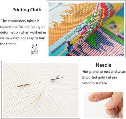 CROSSDECOR Stamped Cross Stitch Kits Full Range of DIY Needlepoint for Adult Beginners Pattern, for Gift and Home Decor 14CT 2 Strands Squirrel,8.27×9.84 inch in Saudi Arabia