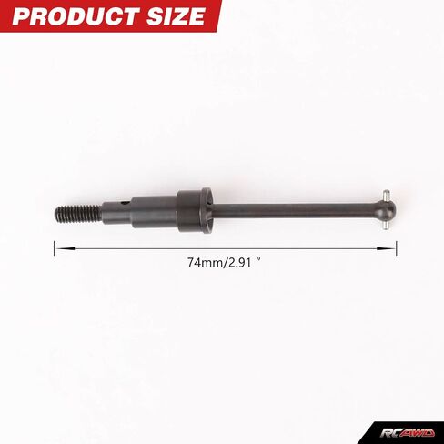 RCAWD 20Cr Steel CVD Drive Shaft Front Rear CVD Driveshaft Wheel Hex Wheel Nut and Diff Output for Arrma Mojave Grom Mega 380 Losi 1/12 NASCAR AWD RC Racecar Upgrade Parts in Saudi Arabia