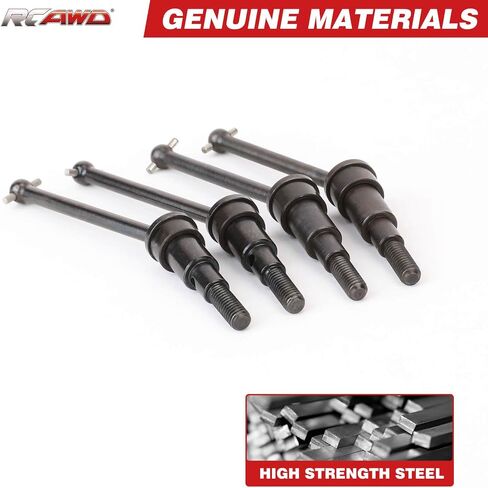 RCAWD 20Cr Steel CVD Drive Shaft Front Rear CVD Driveshaft Wheel Hex Wheel Nut and Diff Output for Arrma Mojave Grom Mega 380 Losi 1/12 NASCAR AWD RC Racecar Upgrade Parts in Saudi Arabia