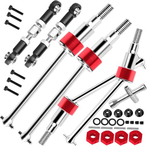 RC Drive Shaft CVD&Steering Links Upgrades Part 1/16 Mojave GROM 223S DSC 4X4 RTR(ARA2304,ARA2304S) Mojave GROM 4X4 RTR(ARA2104),Steel #45 Axles Driveshaft,Red in Saudi Arabia