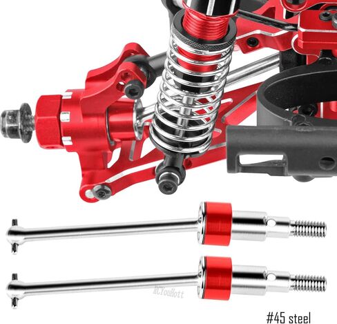 RC Drive Shaft CVD&Steering Links Upgrades Part 1/16 Mojave GROM 223S DSC 4X4 RTR(ARA2304,ARA2304S) Mojave GROM 4X4 RTR(ARA2104),Steel #45 Axles Driveshaft,Red in Saudi Arabia