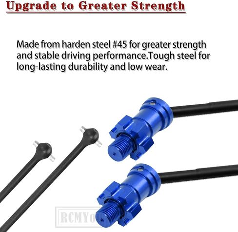 ترقيات رمح محرك RC لـ 1/5 × MAXX 77086-4 ، RCMYOU CVD DRIVWAND و COPS AXLE AXLOS PART ، 2PCS STEEL STELL ABOLY TRANSMISTER DRIVWER 160MM ، استبدل #7750X #7768 ، NAVY Blue. in Saudi Arabia