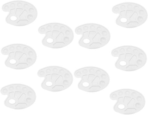 jojofuny 10-Color Palette Set for Boys and Girls White Watercolor Mixing Tray 10 Compartments for Creative Art Projects and Painting Activities in Saudi Arabia
