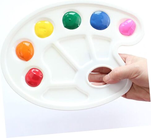 jojofuny 10-Color Palette Set for Boys and Girls White Watercolor Mixing Tray 10 Compartments for Creative Art Projects and Painting Activities in Saudi Arabia