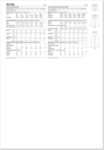 Simplicity SS3105A Misses' Pull-on Shorts and Pants Sewing Pattern Packet, Design Code S3105, Sizes XS-S-M-L-XL-XXL in Saudi Arabia