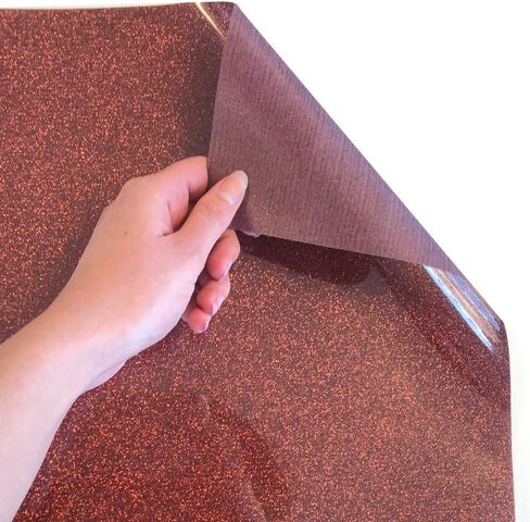 SISER GLITTER HTV 11.8 "x5ft لفة - الحديد على فينيل نقل الحرارة (البرونز) in Saudi Arabia