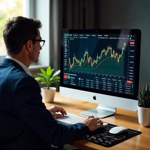 Stock Market Invest Day Trader Trading Mouse Pad Chart Patterns Cheat Sheet, Large Computer Mouse pad Stock Market Desk Mat with Stitched Edges for Home Office 31x11 Inch in Saudi Arabia