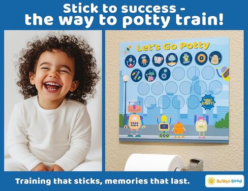 Bright Seed 16 PCS Potty Training Chart, Potty Training Chart for Toddler Girls, Sticker Chart for Kids, Potty Training Sticker Chart for Toddlers, 10 Sheets 12x10 Inches Paper Chart, 240 Stickers in Saudi Arabia