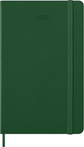 Moleskine Classic 12 Months 2026 Weekly Planner ، غطاء صلب ، كبير (5 "× 8.25") ، Myrtle Green ، 144 صفحة in Kuwait