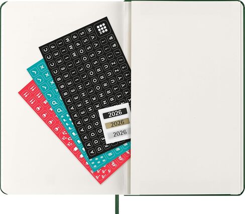 Moleskine Classic 12 Months 2026 Weekly Planner ، غطاء صلب ، كبير (5 "× 8.25") ، Myrtle Green ، 144 صفحة in Kuwait