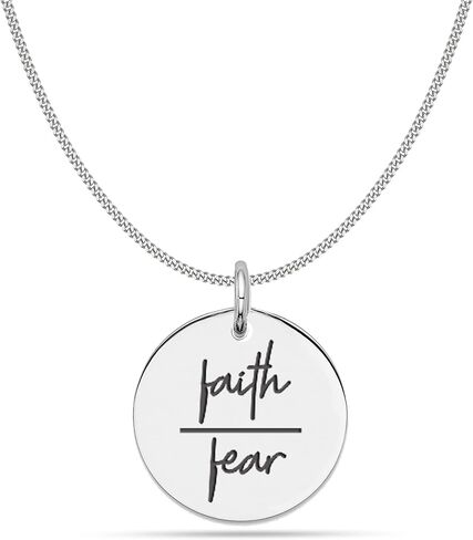 Charmsy 925 Sterling Silver Jewelry Inspiration Engraved Pendant Necklace with Cable Chain for Women Teen in Kuwait