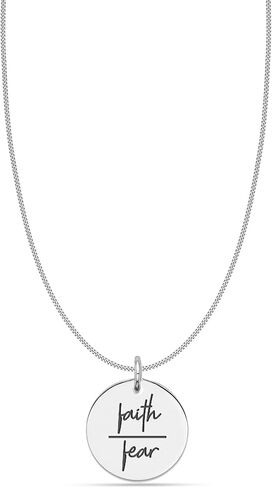 Charmsy 925 Sterling Silver Jewelry Inspiration Engraved Pendant Necklace with Cable Chain for Women Teen in Kuwait