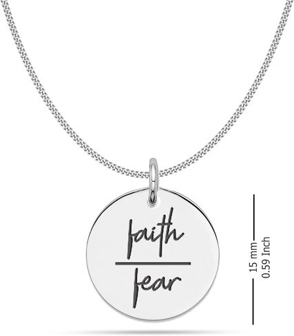 Charmsy 925 Sterling Silver Jewelry Inspiration Engraved Pendant Necklace with Cable Chain for Women Teen in Kuwait