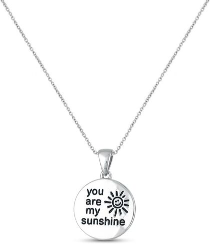 Charmsy 925 Sterling Silver Jewelry Inspiration Engraved Pendant Necklace with Cable Chain for Women Teen in Saudi Arabia