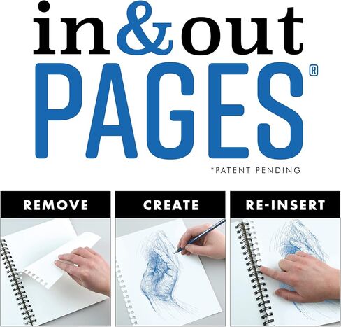 Grumbacher 7" x 10" Mixed Media Paper Pad with in & Out Pages, 160 GSM, Side Wire Bound, 50 White Sheets/Pad, 3-Pack in Saudi Arabia