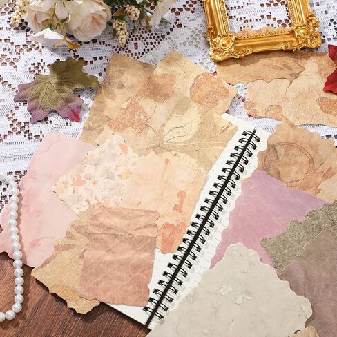 84 Pcs Scrapbook Paper, Textured Paper Assorted Set, Vintage Scrapbook Papers Mix for Scrapbooking Junk Journal Journaling Supplies DIY Materials Collage in Saudi Arabia