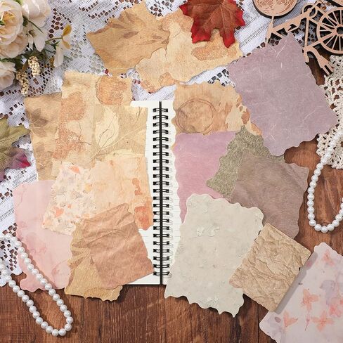84 Pcs Scrapbook Paper, Textured Paper Assorted Set, Vintage Scrapbook Papers Mix for Scrapbooking Junk Journal Journaling Supplies DIY Materials Collage in Saudi Arabia