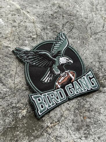 Siam Accs Rugby Fans Philadelphia Bird Gang Patch Embroidery (Black) for American Football Fan Favorite Team Iron On Sew On Embroidered Patch in Saudi Arabia