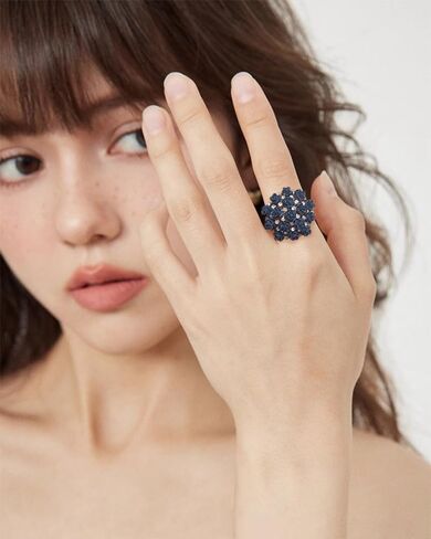Colorful CZ Rose Flower Wedding Ring for Women Girls Gold Plated Love Promise Engagement Rhinestone Acrylic Flowers Adjustable Open Wrap Rings Comfort Fit Elegant Cocktail Party Valentine Jewelry Gift in Saudi Arabia