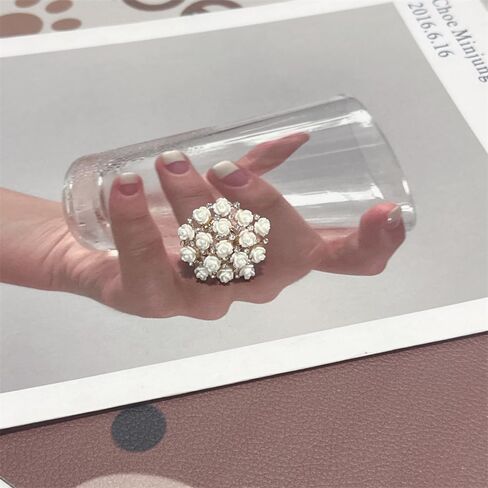 Colorful CZ Rose Flower Wedding Ring for Women Girls Gold Plated Love Promise Engagement Rhinestone Acrylic Flowers Adjustable Open Wrap Rings Comfort Fit Elegant Cocktail Party Valentine Jewelry Gift in Saudi Arabia