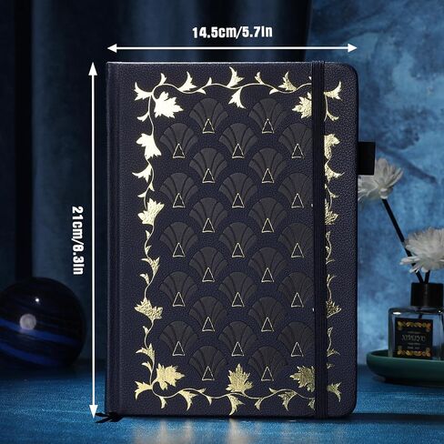 Tiefossi Bullet Dot Journal ، دفتر مجلة Vintage للمجلة للنساء ، 160 GSM 192 Premium Pages ، A5 Hardcover Journal Notebook Gift ، For Travel Office Daily in Saudi Arabia