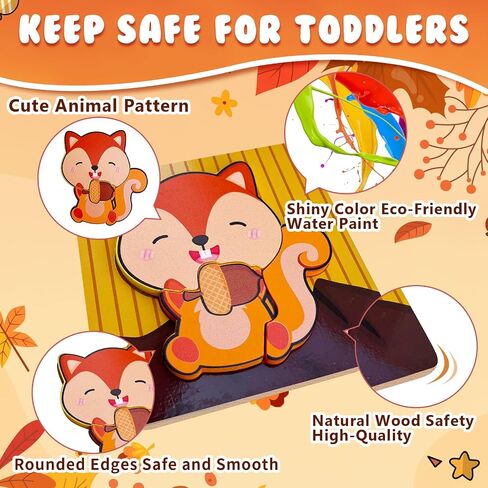 Halloween Puzzle Toys 6 Pack Wooden Puzzles for Toddlers Montessori Toy for 1 2 3 4 Year Old Boys Girls Toddler Gifts Halloween Treat Bags Gifts in Saudi Arabia