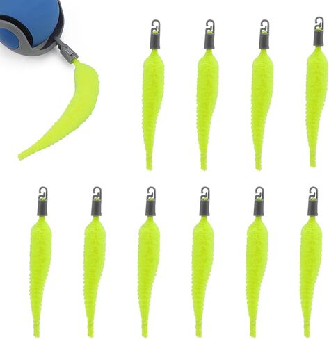 BOXOB 10pcs Cat Ball Replacement Tails, Kitten Wand Toy Worm Refills Interactive Toy Accessories Automatic Moving Rope Supplies in Saudi Arabia