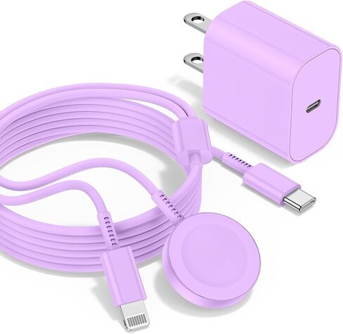 لكابل شاحن ساعة Apple، شاحن iWatch 3 في 1 مطور USB C لأجهزة iPhone وWatch، سلك iWatch اللاسلكي المغناطيسي بطول 6 أقدام شحن سريع لسلسلة Apple Watch Ultra 9 8 7 6 5 4 3 SE وiPhone 14 13 12 in Saudi Arabia