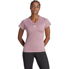 adidas Women's Plus Size Aeroready Train Essentials Minimal Branding V-Neck T-Shirt, White, 3X in Kuwait