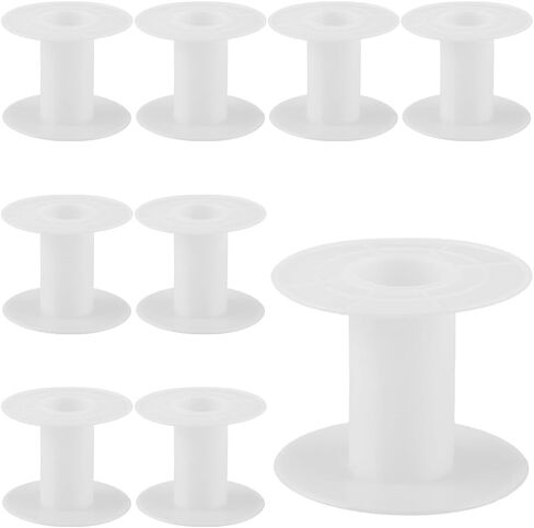 Sunnyclue 15pcs Wire Weaving Babbin Plastic Ribbon Swake Blk Diameter Diameter فارغ خيط حبل السلسلة لفة الكروشيه منظم خط الدانتر in Kuwait