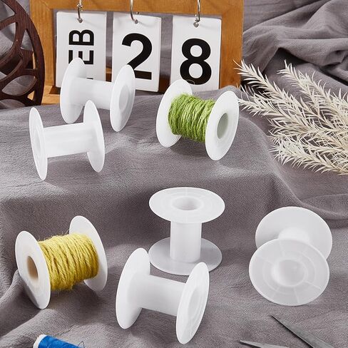 Sunnyclue 15pcs Wire Weaving Babbin Plastic Ribbon Swake Blk Diameter Diameter فارغ خيط حبل السلسلة لفة الكروشيه منظم خط الدانتر in Kuwait