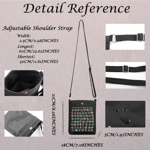 حقيبة حمل المتنزهات الوطنية من MNIGIU، هدية للمتنزهات الوطنية الأمريكية، هدية لمحبي التنزه سيرًا على الأقدام in Kuwait