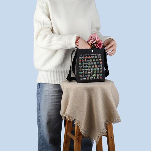 حقيبة حمل المتنزهات الوطنية من MNIGIU، هدية للمتنزهات الوطنية الأمريكية، هدية لمحبي التنزه سيرًا على الأقدام in Kuwait