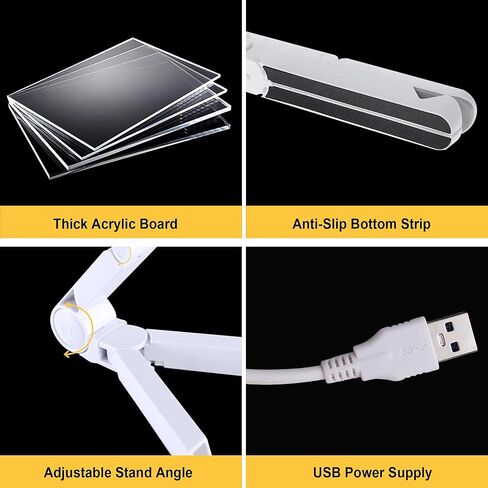 LED Note Board مع ألوان ، لوح محو جاف الأكريليك مع الضوء ، 2025 لوحة الرسم LED متوهجة للأطفال ، لا تقود على متنها مع حامل و 7 علامات ملونة للمنزل Office ، 11.8 "× 7.9" in Kuwait