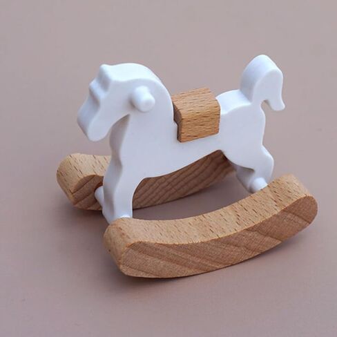 Zerodeko Dollhouse Mini Rocking Horse, Dollhouse Rocking Horse 1:12, Rocking Horse Chair Furniture Model, Dollhouse Furniture Decor in Saudi Arabia