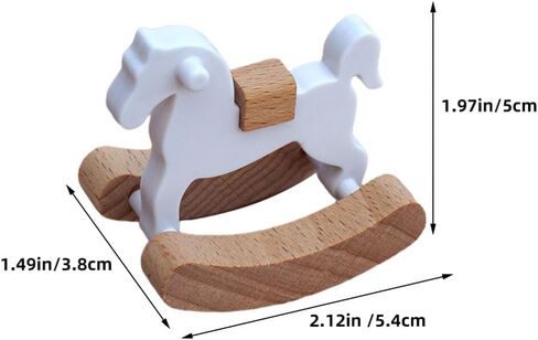 Zerodeko Dollhouse Mini Rocking Horse, Dollhouse Rocking Horse 1:12, Rocking Horse Chair Furniture Model, Dollhouse Furniture Decor in Saudi Arabia